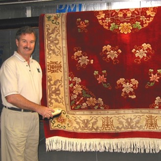 Picture of Ed with Chinese rug